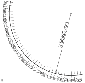 外周ガラス平面符号図（一部）