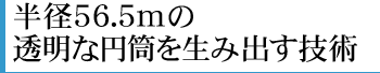 半径56.5mの透明な円筒を生み出す技術