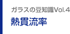 ガラスの豆知識Vol.4 熱貫流率