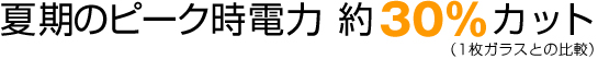 夏期のピーク時電力約30%