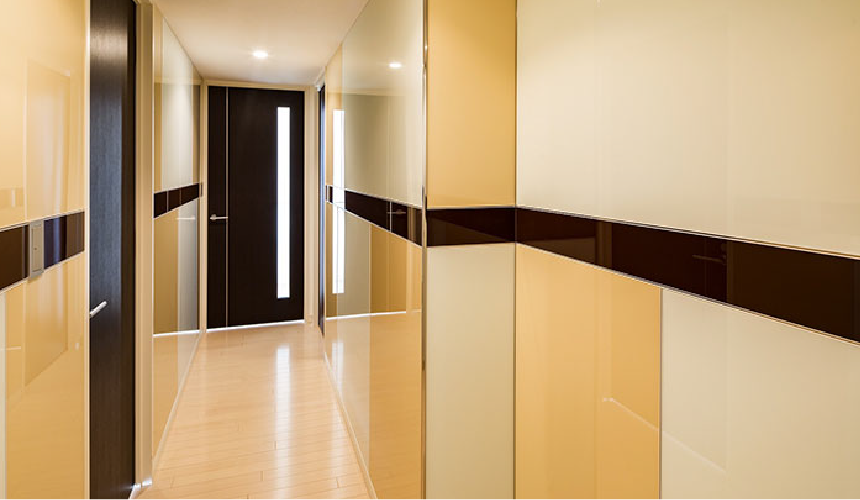 内装用軽量カラーガラス ラコベルプリュム Agcのglassplaza