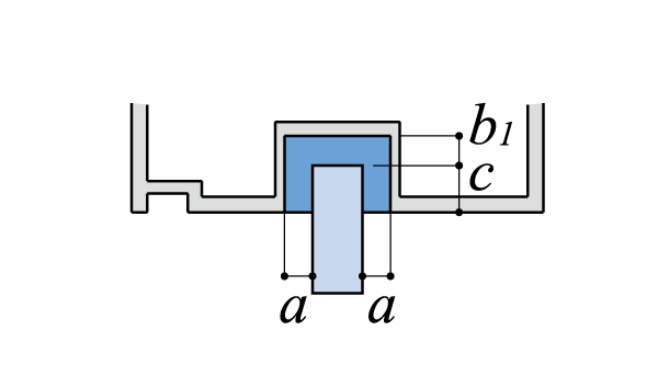 サッシ固定部の上部縦断面図