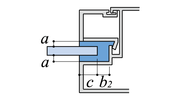 サッシ固定部の左右部断面図