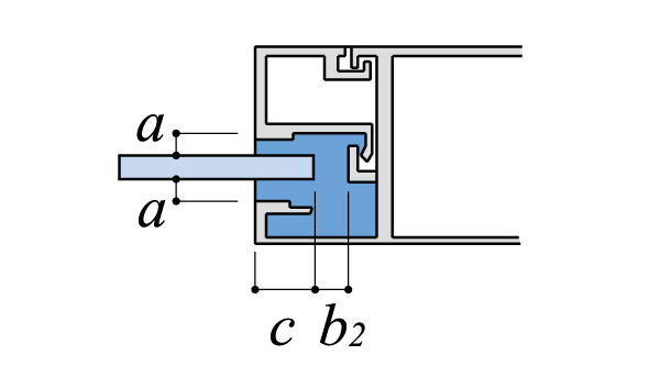 サッシ可動部の左右部断面図