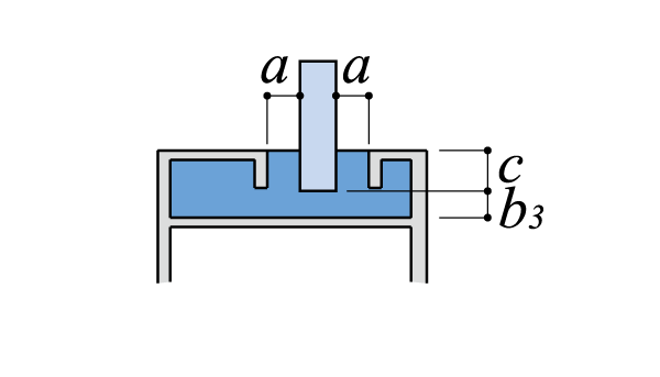 サッシ可動部の下部縦断面図