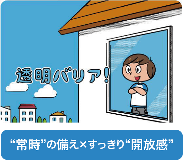 '常時'の備え×すっきり'解放感'