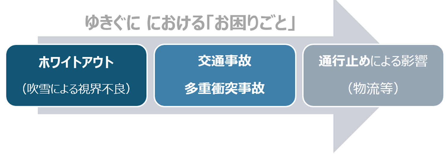 雪国における困りごとのイメージ図