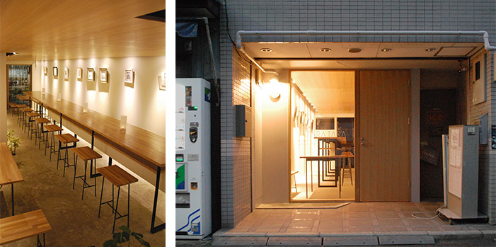 美棟TARATARA（ギャラリー・飲食店）、横浜市神奈川区、2014年
